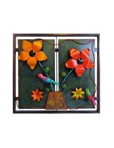 Díptico Girasol colibri