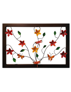 Cuadro Forjado Flores y bichos