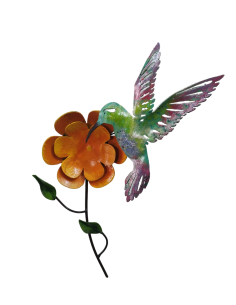Aplique flor y colibri