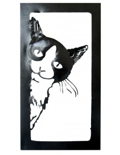 Cuadro calado gato mirón