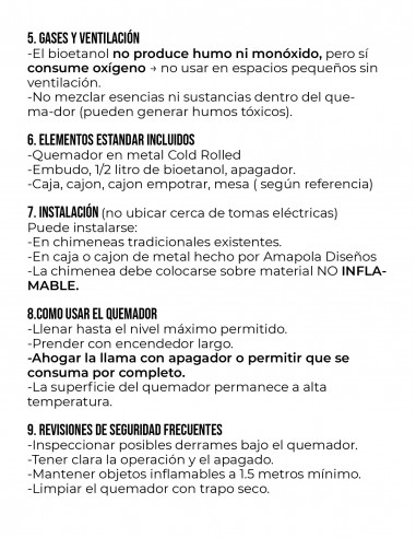 Mesa Chimenea listón arriba y abajo