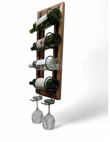 Portavinos mural de 4 botellas-...