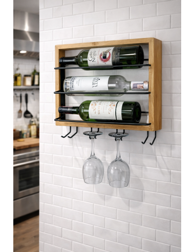 Lignum Cava Portavinos mural con copero