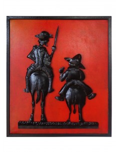 Cuadro 3d Quijote y Sancho